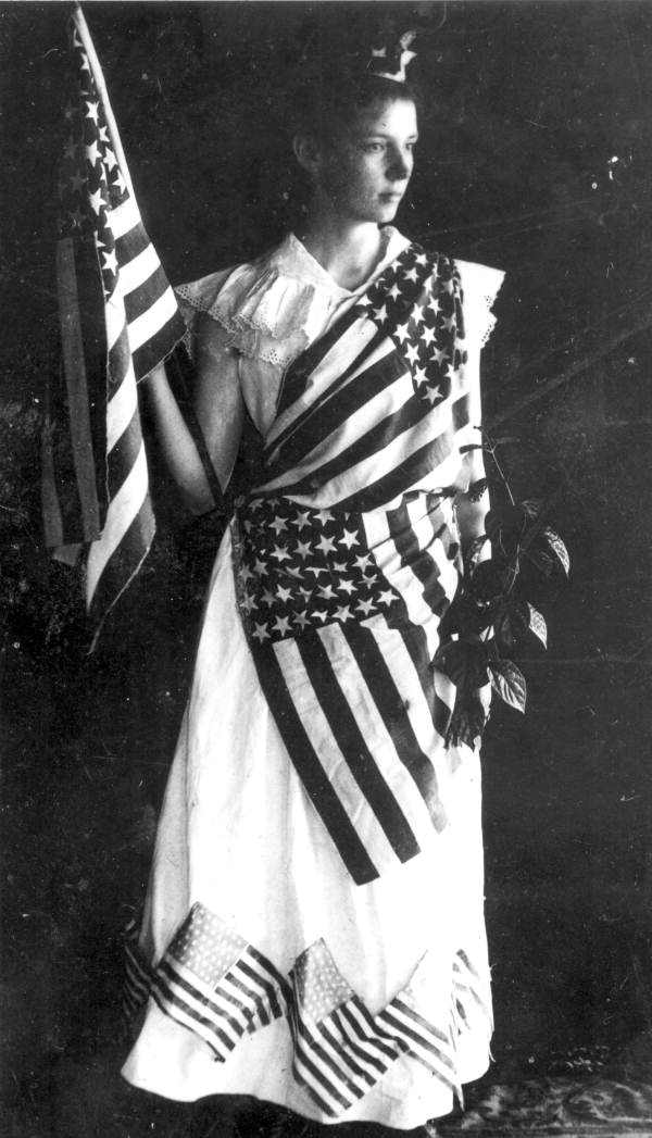 1890 (circa) Marion Duncan in costume for 4th of July play - Tavares Florida State Archives