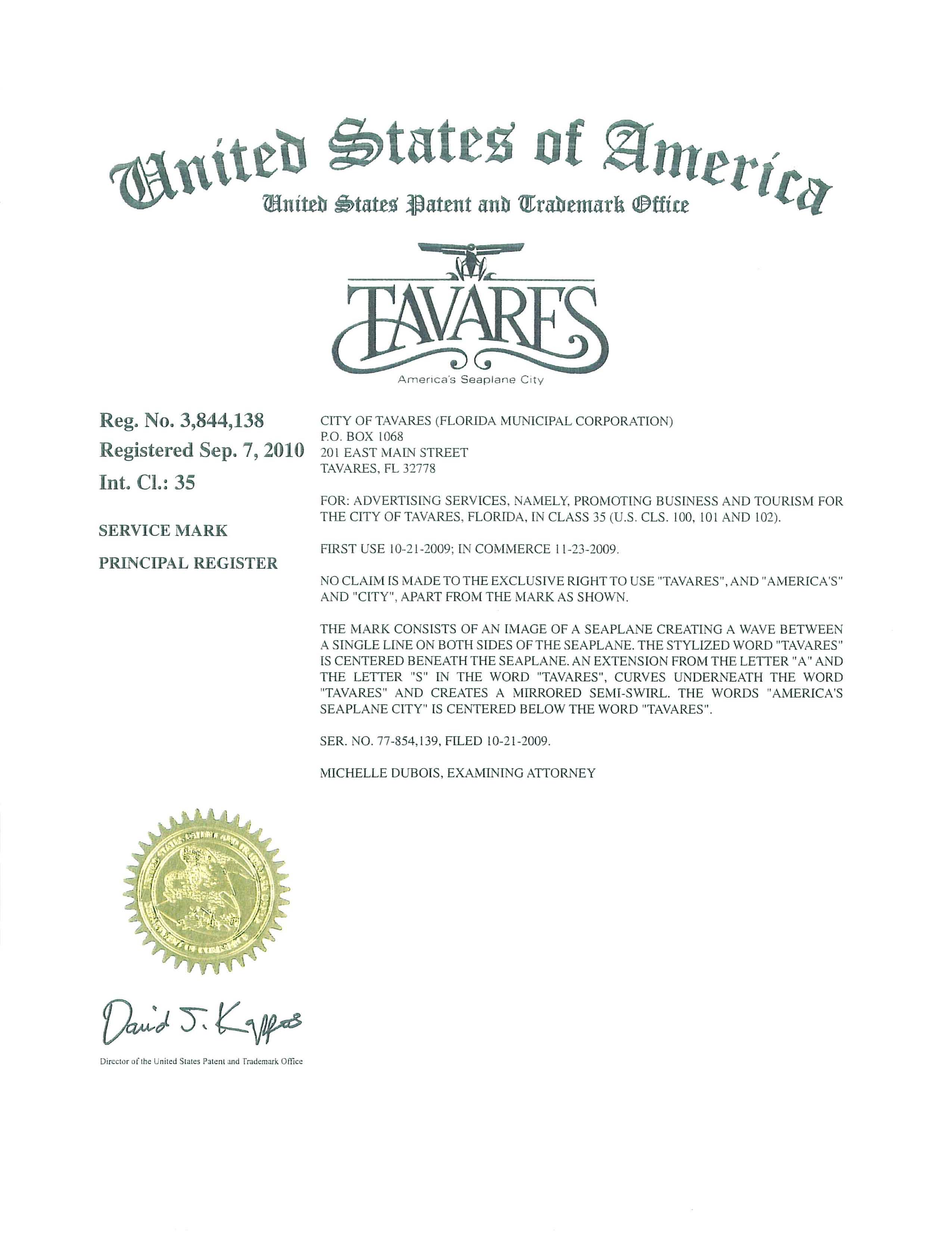 Patent Office Registration for Brand